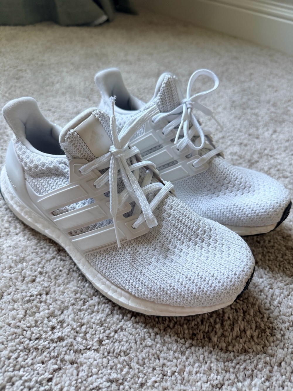 adidas Women’s White Knit Athletic Running Shoes